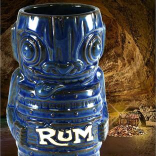 Tiki Farm ティキ ファーム マグ RUM CONNOISSEUR TIKI MUG - DUAL TONE BLUE ラム・バーレル型 雑貨の画像