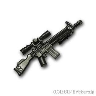 レゴ カスタムパーツ スナイパーライフル G3SG1：ブラック | lego 互換 ミニフィギュア 人形 ミリタリー 武器 銃の画像