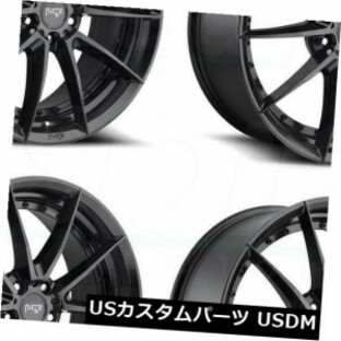 ホイール 4本セット 20x9マットブラックホイールニッチセクターM196 5x115 38（4個セット） 20x9 Matte Blacの画像