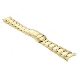 Ewatchparts OYSTER WATCH BAND COMPATIBLE WITH ROLEX DATE AIRKING 1500 1505 5500 19MM GOLD GP FLIP LOCK 並行輸入品の画像