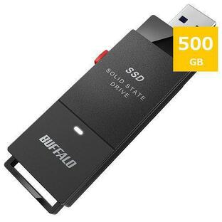 【台数限定】バッファロー SSD-PUT500U3-BKA PC／TV／PS4向けUSB3.2(Gen.1)対応 スティック型SSD 500GBの画像