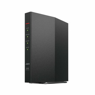 BUFFALO （バッファロー） Wi-Fi 6(11ax)対応 無線LANルーター(2401Mbps＋573Mbps) スタンダードモデル(ブラック) WSR-3000AX4P-BKの画像