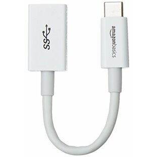 Amazonベーシック USB-C to USB-A 3.1 Gen1 メスアダプターケーブル変換器 高速5Gbps USB-IF認証取得 ノートパソコン/タブレット/スマートフォン用 ホワイトの画像