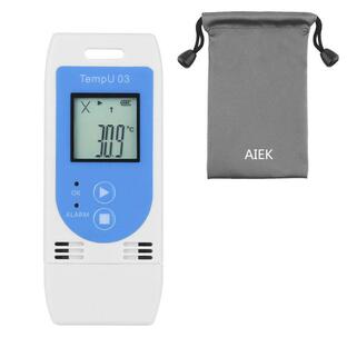 AIEK USB温湿度記録計 温度データーロガーデータレコーダー 32000ポイント簡単に温度を記録し、解析できるデータロガー 温度警告 レの画像