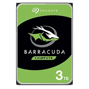 Seagate BarraCuda 3.5インチ 3TB 内蔵 ハードディスク HDD PC 2年保証 6Gb/s 256MB 5400rpm 正規代理店品 ST3000DM007/FFPの画像