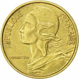 【極美品/品質保証書付】 アンティークコイン コイン 金貨 銀貨 [送料無料] [#85230] FRANCE, Marianne, 5 Centimes, 1971, Paris, KM #933, AU(55-58)の画像