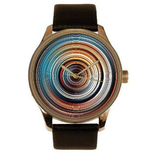 superbrass.com Contemporary Art Metallic Spirals Dizzy DIAL Solid Brass Collectible Watch 並行輸入品の画像
