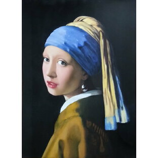 漆絵 フェルメールの名作_真珠の耳飾りの少女（別名：青いターバンの少女） nh233の画像