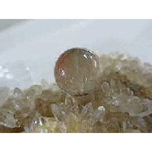 ルチルクォーツ 金色針水晶 14mm珠−14 （ばらケ売りで）『金運・財運・仕事運・恋愛運向上』ルチルクォーツ『愛の矢（キューピッドの矢）』と呼ばれ愛を象徴する水晶鉱物『恋人探しの石』【パワーストーン】の画像
