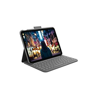 ロジクール Logicool iPad 10.9インチ 第10世代 対応 キーボード付きケース Slim Folio iK1060GRA ワイヤレス Bluetooth キーボード 一体型 ケース 国内正規品 2年間メーカー保証 オックスフォードグレーの画像