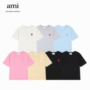 AMI PARIS アミパリ Tシャツ アメリカンヴィンテージスタイル DE COEUR アミ ドゥ クール カットソー Tシャツ 半袖 メンズ レディースの画像