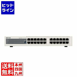 【9月18日感謝デー+SPU】 バッファロー Giga スイッチングHUB 金属筺体、電源内蔵 24ポート LSW5-GT-24NSRの画像