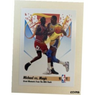 【品質保証書付】 トレーディングカード 1990-91 Skybox Michael Jordan vs Magic Johnson #333 Bulls Lakersの画像