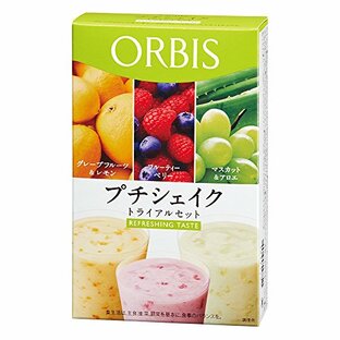 ORBIS(オルビス) プチシェイク トライアルセット リフレッシングテイスト(グレープフルーツ&レモン/フルーティーベリー/マスカット&アロエ) 100g×3食分 ◎ダイエットドリンク・スムージー◎の画像