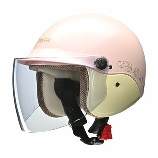 リード工業(LEAD) バイクヘルメット セミジェット Street Alice パールピンク QJ-3 - ワンサイズの画像