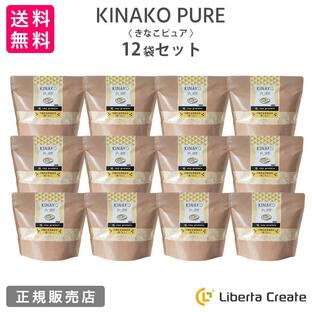 【12袋セット】きなこピュア KINAKO PURE （専用スプーン付き） 黒ごまきな粉味のソイプロテイン（大豆） 沖縄県産黒糖 体型維持 ダイエット 美肌 タンパク質の画像