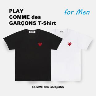 コムデギャルソン メンズ Tシャツ PLAY COMME des GARCONS T-Shirt 赤い ハートロゴの画像