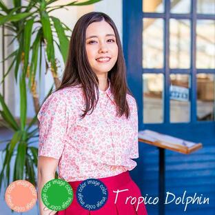<J196662> かりゆしウェア レディース(女性用)「Tropico Dolphin」全3色 半袖の画像