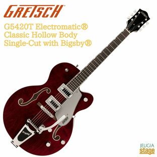 Gretsch G5420T Electromatic Classic Hollow Body Single-Cut with Bigsby, Laurel Fingerboard, Walnut Stainグレッチ エレキギター ホロウボディ セミアコ エレクトロマチック ビグスビー ウォルナットサテンの画像