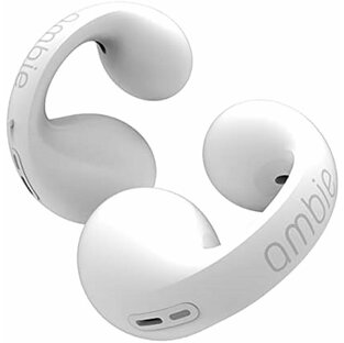 ambie AM-TW01 sound earcuffs （アンビー サウンド イヤカフ） Latte 耳をふさがないながら聴き/完全ワイヤレス/最大6時間連続再生＋ケース充電2回/CVC8.0対応マイク/QCC4030搭載/SBC, AAC, aptX, aptX Adaptive対応/ (WHITE)の画像