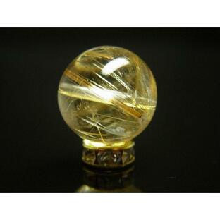 写真一点物 おすすめの粒売り タイチンルチルクォーツ（金針水晶） １４ミリ ＫＹＴ４７ ハンドメイド 金針水晶の画像