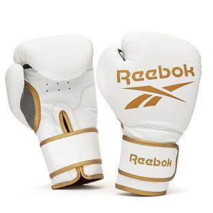 Reebok(リーボック) ボクシンググローブ 10オンス パンチンググローブ ボクシング キックボクシング グローブ メンズ レディース ホワイトゴールドの画像