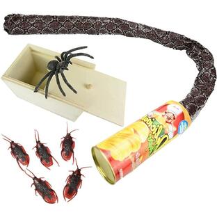 面白グッズ いたずら ドッキリ サプライズ びっくり箱 ヘビ 蜘蛛 ゴキブリ おもちゃの画像