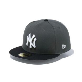 ニューエラ NEW ERA CAP 59FIFTY Shadow ニューヨーク・ヤンキース ダークグラファイト ブラックバイザー 14109882 帽子 送料無料の画像
