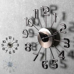 壁掛け時計 掛け時計 おしゃれ 北欧 ウォールクロック ジョージネルソン レトロ ミッドセンチュリー 掛時計 かけ時計 リビング クロームブラック シルバーの画像
