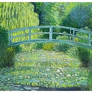 アペックス 絵画 モネ『睡蓮の池・緑のハーモニー(大)』 71×71cm mone-9 グリーンの画像