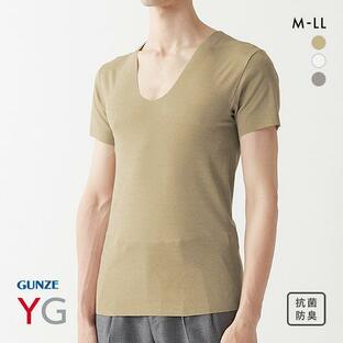 GUNZE グンゼ ワイジー YG ネクストラ NextRA カットオフ CUT OFF Vネック 半袖 Tシャツ メンズ 抗菌防臭の画像