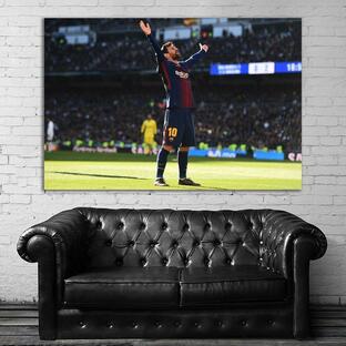 メッシ Messi リオネル 特大 ポスター 150x100cm バルサ バルセロナ 海外 サッカー フットボール グッズ 雑貨 絵 アート 写真 大 9の画像