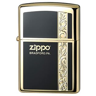ZIPPO(ジッポー) (ジッポ) ライター ゴールド バーティカルアクセント 両面加工 ゴールドメッキ 2GBK-VERZARAの画像