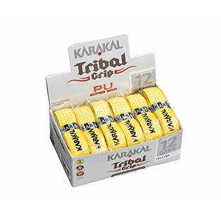 KARAKAL(カラカル) グリップ 全ラケットスポーツ対応 PU SUPER GRIP Tribal 12 黄色 12個1セット KJ 680Y 黄色の画像