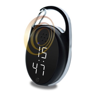 虫よけ 超音波 虫 時計 デジタル時計 薬品不使用 60時間連続使用 USB充電 黒 3段階 アウトドア 普段使い 虫よけ器 カラビナタイプ 定形外（規格内）郵便発送/カラビナタイプ虫よけウォッチの画像