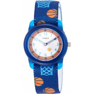タイメックス TIMEX 腕時計 タイムマシーン キッズ ネイビー バスケ 子供用 幼稚園 小学生 男の子 小学校 初めての腕時計 クリスマスプレゼント TW7C16800の画像
