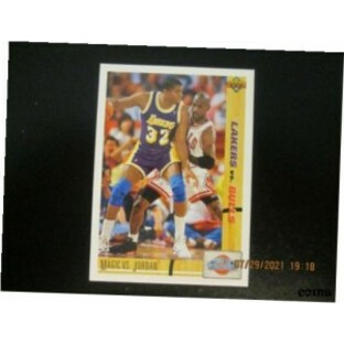 【品質保証書付】 トレーディングカード MICHAEL JORDAN CHICAGO BULLS 1991-92 UPPER DECK LAKERS VS BULLS CARD #34 HOFの画像