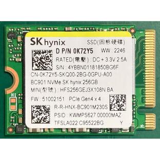 NVMe 256GB 2230 SSD Kingston SK hynix 純正品 M.2 PCIe 即納 新品PCからの抜き取り品の画像