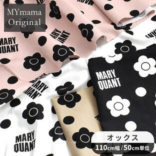 生地 オックス 花柄 マリークヮント ドット デイジー ■ MARY QUANT ロゴ 可愛い おしゃれ バッグ ポーチ ■ marryの画像