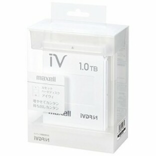 マクセル iVDR-S規格対応リムーバブル・ハードディスク 1.0TB(ホワイト)maxell カセットハードディスク「iV(アイヴィ)」 M-VDRS1T.E.WHの画像
