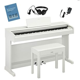 ヤマハ YAMAHA 電子ピアノ 88鍵盤 YDP-145 ARIUS アリウス 固定椅子 ヘッドホン ホワイトウッド調 ホワイトの画像