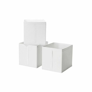 スクッブ ボックス 3個セット ホワイト 白 日用品雑貨 生活雑貨 収納用品 衣類収納ボックス 収納ケース おしゃれ シンプル 北欧 かわいいの画像