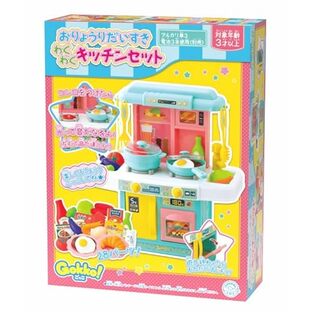 石川玩具 Gokko おりょうりだいすき わくわくキッチンセット おままごと W36×H38×D19ｃｍ 水色の画像