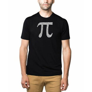 【送料無料】 エルエーポップアート メンズ Tシャツ トップス Men's Premium Word Art T-Shirt - 100 Digits of Pi Blackの画像