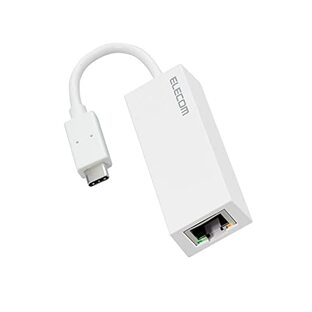 エレコム 有線LANアダプター USB-C 1Gbps ギガビットイーサネット USB3.2(Gen1) Windows Mac 対応 ホワイト EDC-GUC3V2-Wの画像