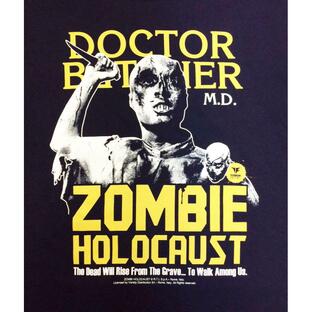 Tシャツ【人間解剖島】ドクターブッチャー (紺/ネイビー) DR. BUTCHER / ZOMBIE HOLOCAUSTの画像