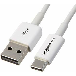 Amazonベーシック USB C ケーブル (USB-C to USB-A 2.0) 高速充電 速度480Mbps USB-IF認証取得 Apple iPhone 15/iPad/Samsung Galaxy/タブレット/ノートパソコン用 1.8 m ホワイトの画像