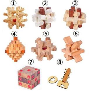 IQ クイックアビリティ 木製 おもちゃ 知育玩具 ブロックパズル 3D 立体 マニアック マジックパズル 8種類 種類選択可能 【送料無料】 新品の画像