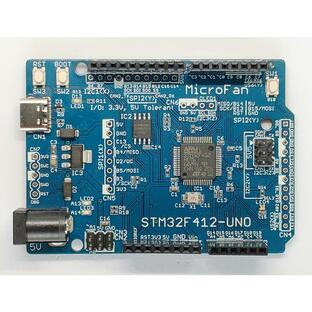 STM32F412-UNO (STM32F412RE, ARM Cortex-M4, 100MHz, 512KFlash, 256KRAM)+ 8MB Flash 開発ボード USB Type-C コネクタの画像