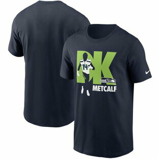 ナイキ メンズ Tシャツ トップス Men's DK Metcalf Seattle Seahawks Player Graphic T-Shirt Navyの画像